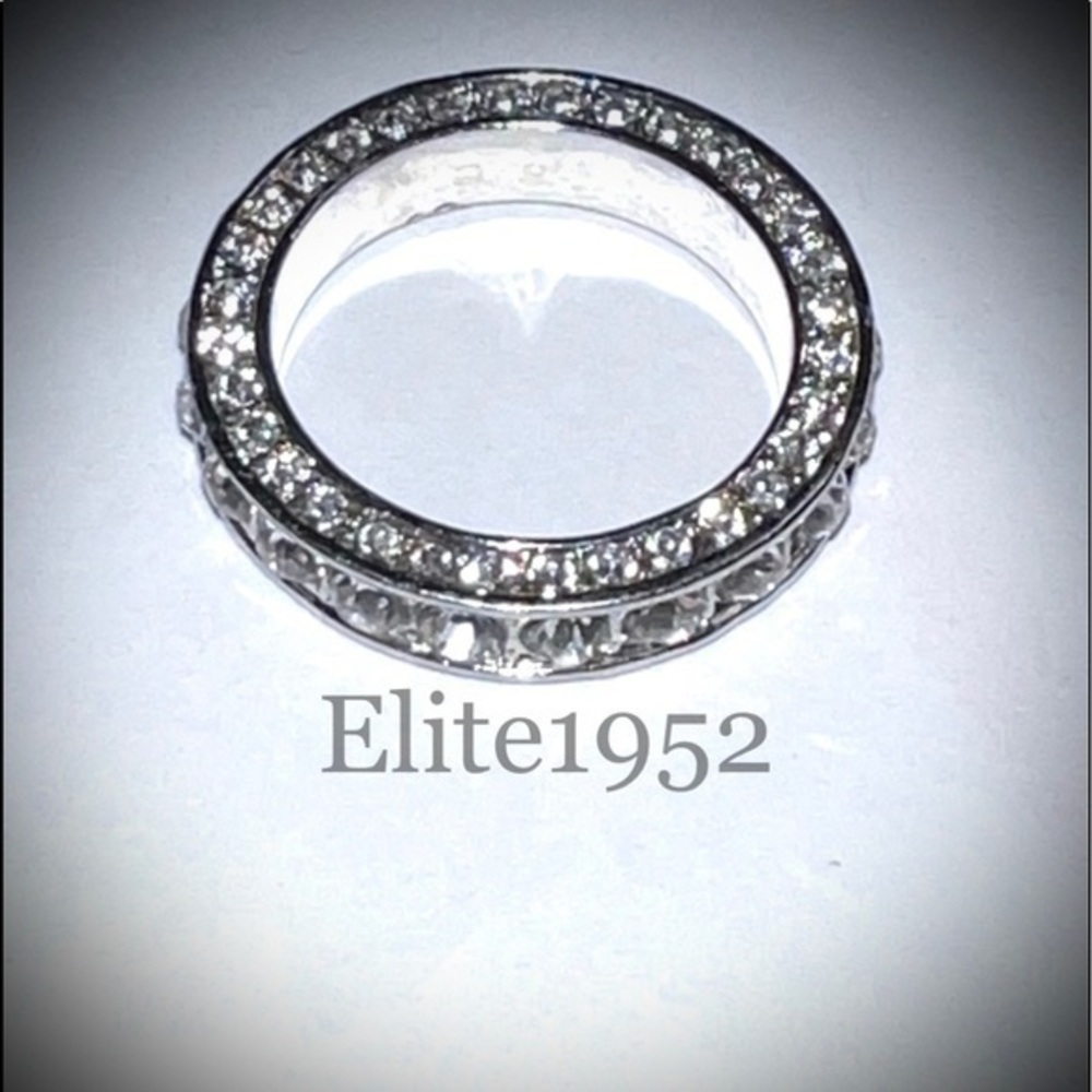 3.78TCW Round Cut Moissanite Eternity Band Engagement Ring 14K White finish